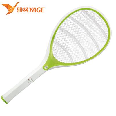 雅格电蚊拍 ?#27801;?#30005;式大号网面带led灯强力电灭蚊器蚊?#20248;?#30005;苍蝇拍
