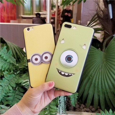 小黄人苹果5s/6手机壳全包iphone7/x/8plus软胶防摔大眼怪搞怪套