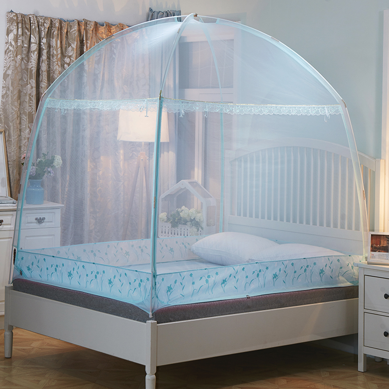 Yurt mosquito net household 1.5m support anti fall 1.2m three door 1.8m1.0m bed single student dormitory