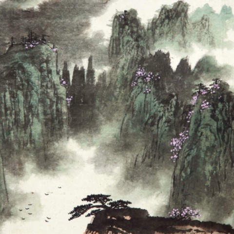 魏紫熙 始信黄山天下奇 50x36厘米 中国画 保真大师手工字画全手